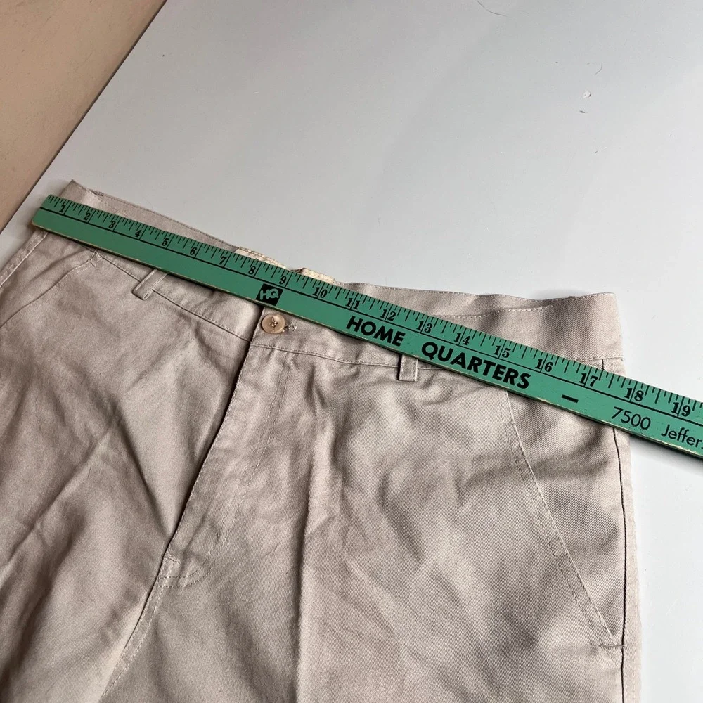 Abercrombie & Fitch Mens‎ Khaki Chino Shorts Size 34 Tan Cotton Twill Moose Logo